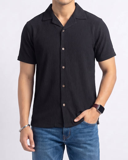 Pegadoor Branded Mens Casual Shirt-Black MCS-51