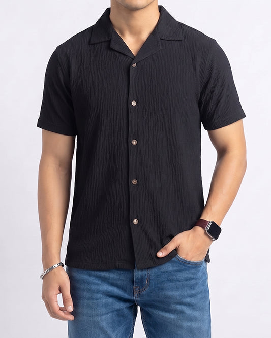 Pegadoor Branded Mens Casual Shirt-Black MCS-51