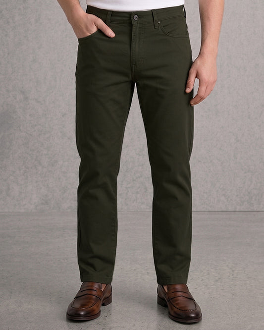 Zelig Branded Men's Slim Fit Chino Pant Green Color MCP-13