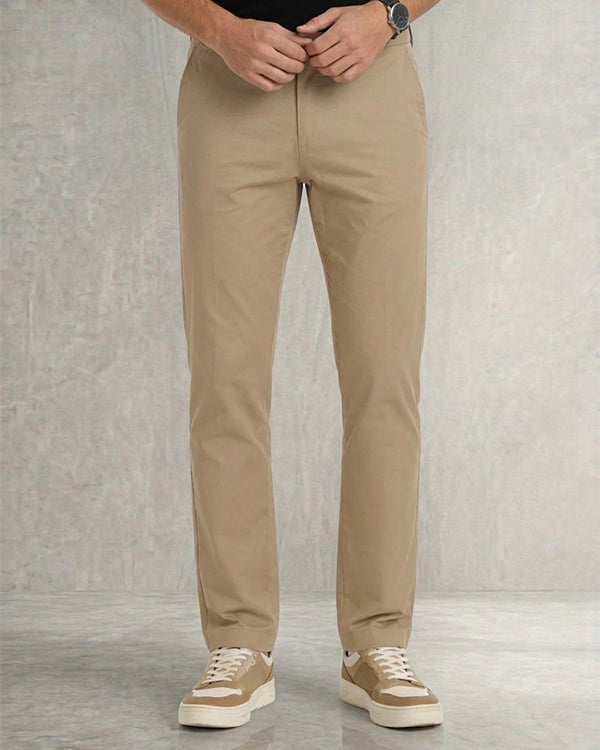 Spring Fld Branded Men's Slim Fit Chino Pant Camel Brown Color MCP-01