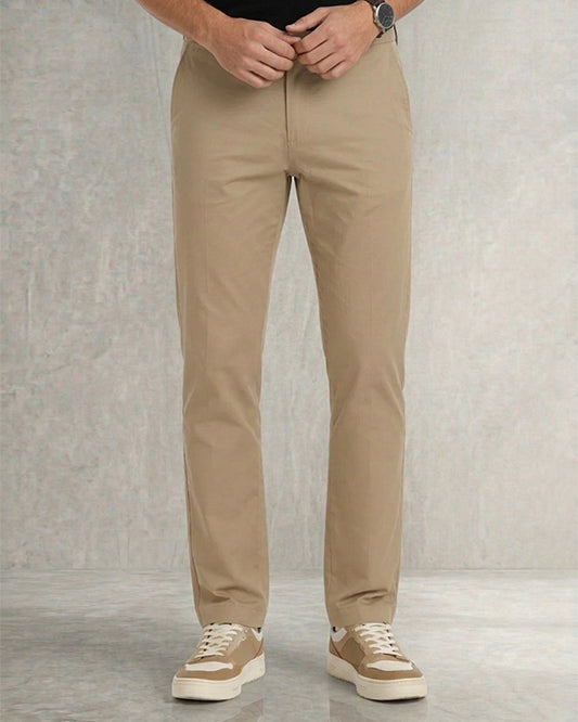 Spring Fld Branded Men's Slim Fit Chino Pant Camel Brown Color MCP-01