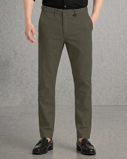 MLNN Branded Men's Slim Fit Chino Pant Green Color MCP-07