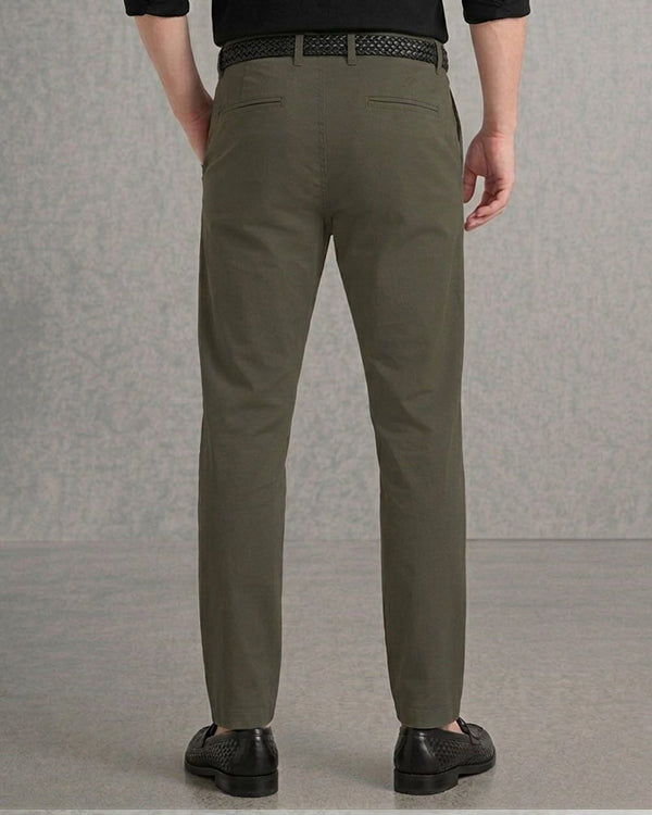 MLNN Branded Men's Slim Fit Chino Pant Green Color MCP-07