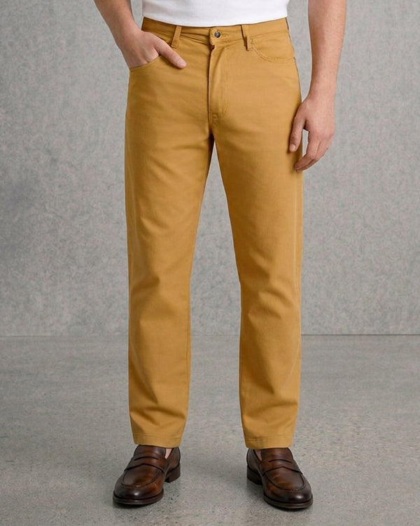 At cmpny Branded Men's Slim Fit Chino Pant Camel Brown Color MCP-15
