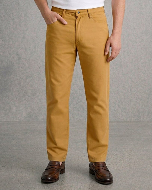 At cmpny Branded Men's Slim Fit Chino Pant Camel Brown Color MCP-15