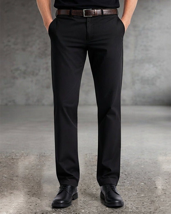 Camro Branded Men's Charcoal Black Slim-Fit Cotton Chinos MCP-32