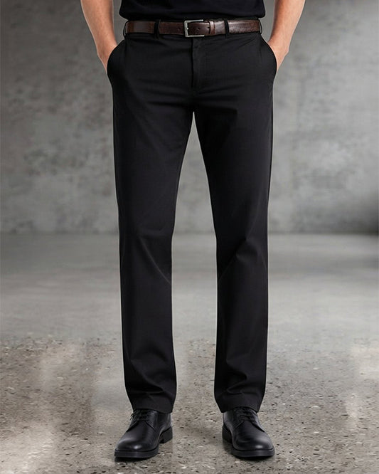 Camro Branded Men's Charcoal Black Slim-Fit Cotton Chinos MCP-32