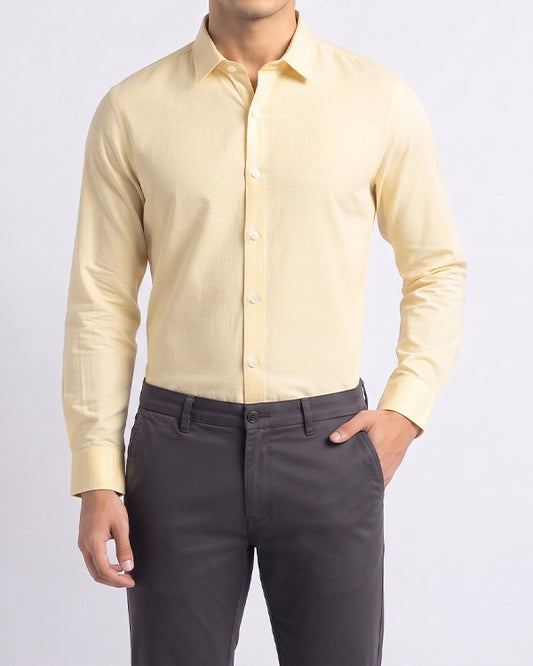 Michael Krs Men's Slim Fit Formal Shirt Yellow Color MFS-02