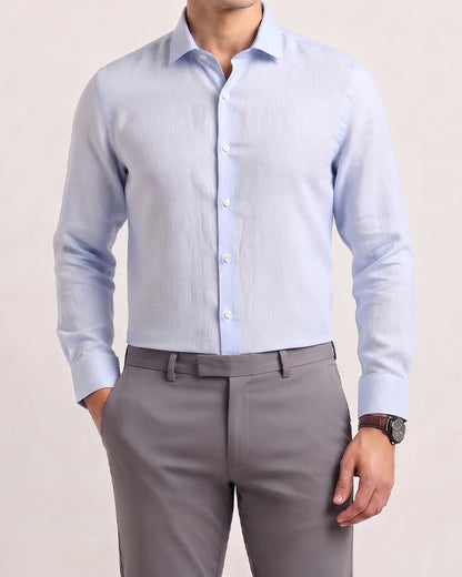 Michael Krs Branded Men's Formal Shirt - Light Blue MFS-27