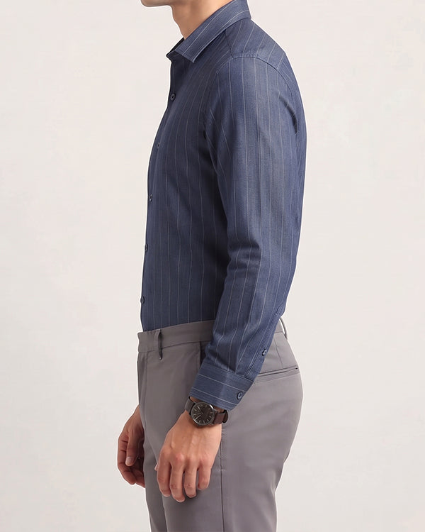 Branded Mens Formal Shirt-Dark Purple MFS-42