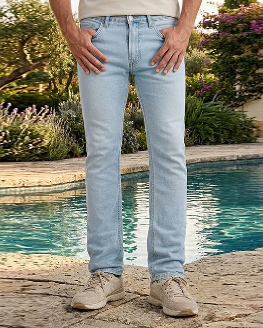 Pepy Branded Slim-Fit Jeans-Ice Blue MJ-26