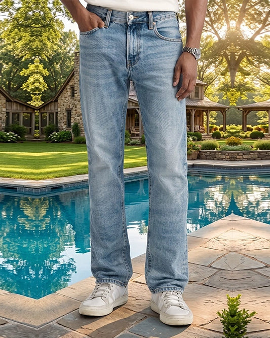 Pepy Branded Slim-Fit Jeans-Steel Blue MJ-27