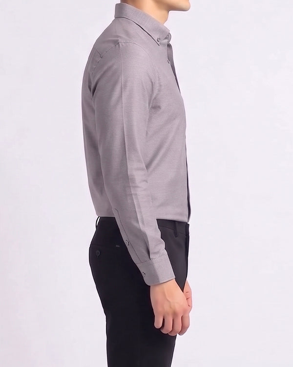Zelig Branded Mens Formal Shirt-Stone Grey MFS-45