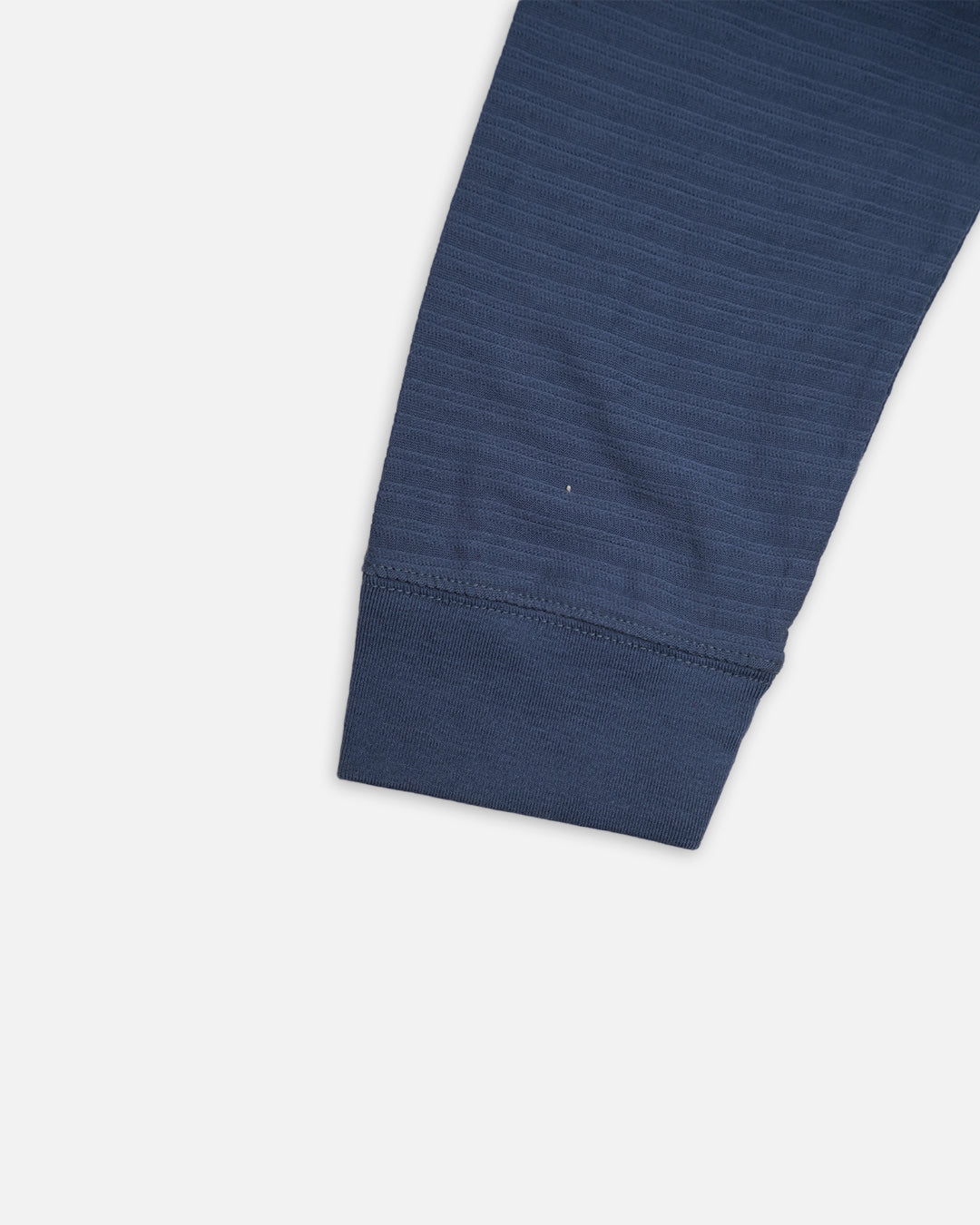 Mutual Wave Branded Men’s Textured Henley Neck Long Sleeve T-Shirt – Deep Ocean Blue MFT-03