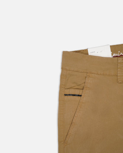Zelig Branded Men's Brown Color Slim-Fit Cotton Chinos Branded MCP-30