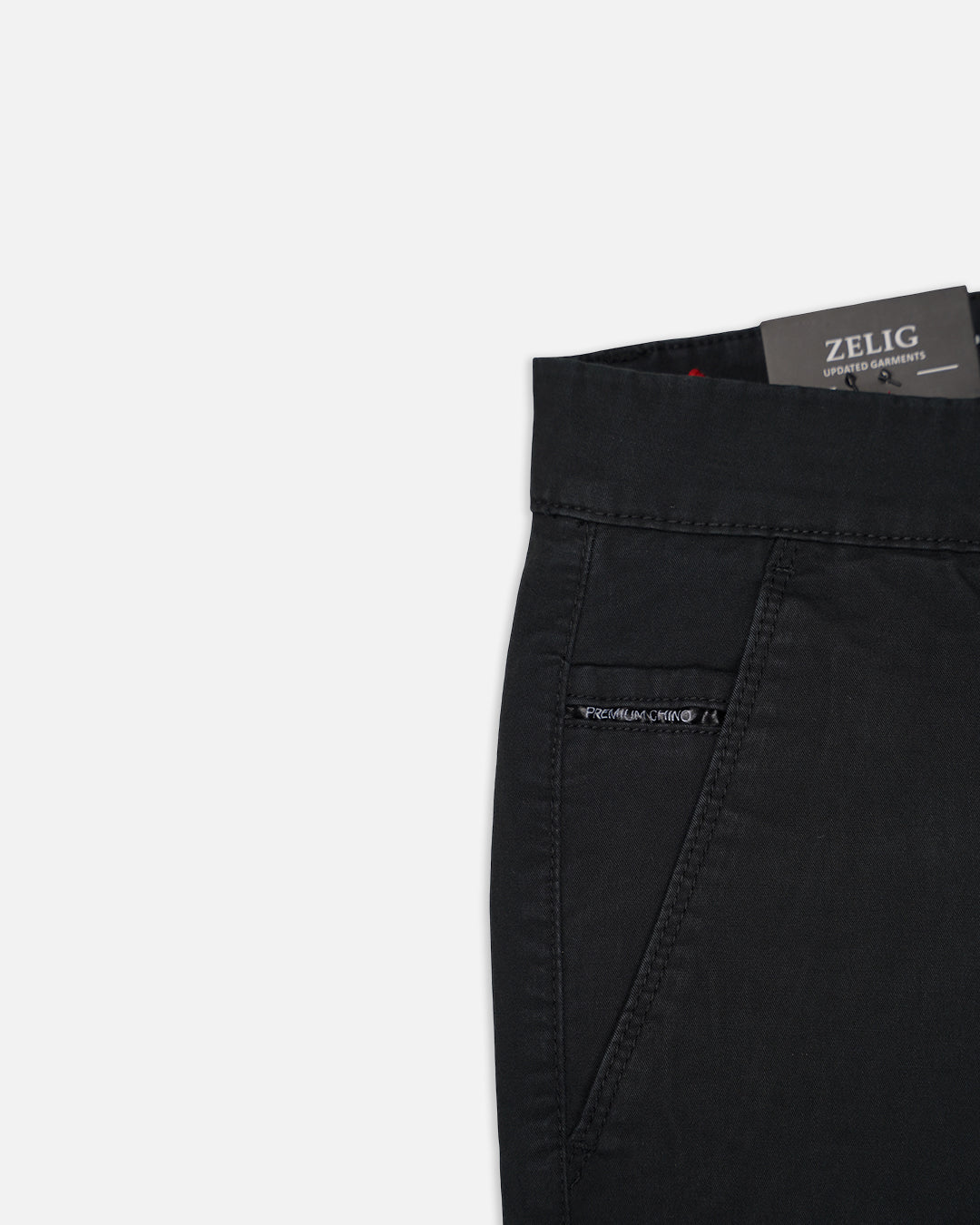 Zelig Branded Men's Black Color Slim-Fit Cotton Chinos Branded MCP-29