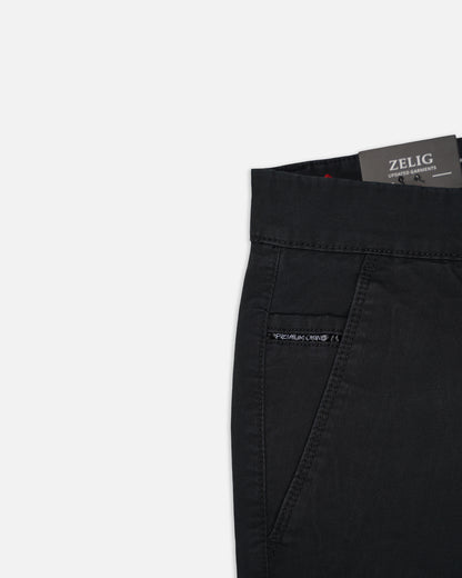 Zelig Branded Men's Black Color Slim-Fit Cotton Chinos Branded MCP-29