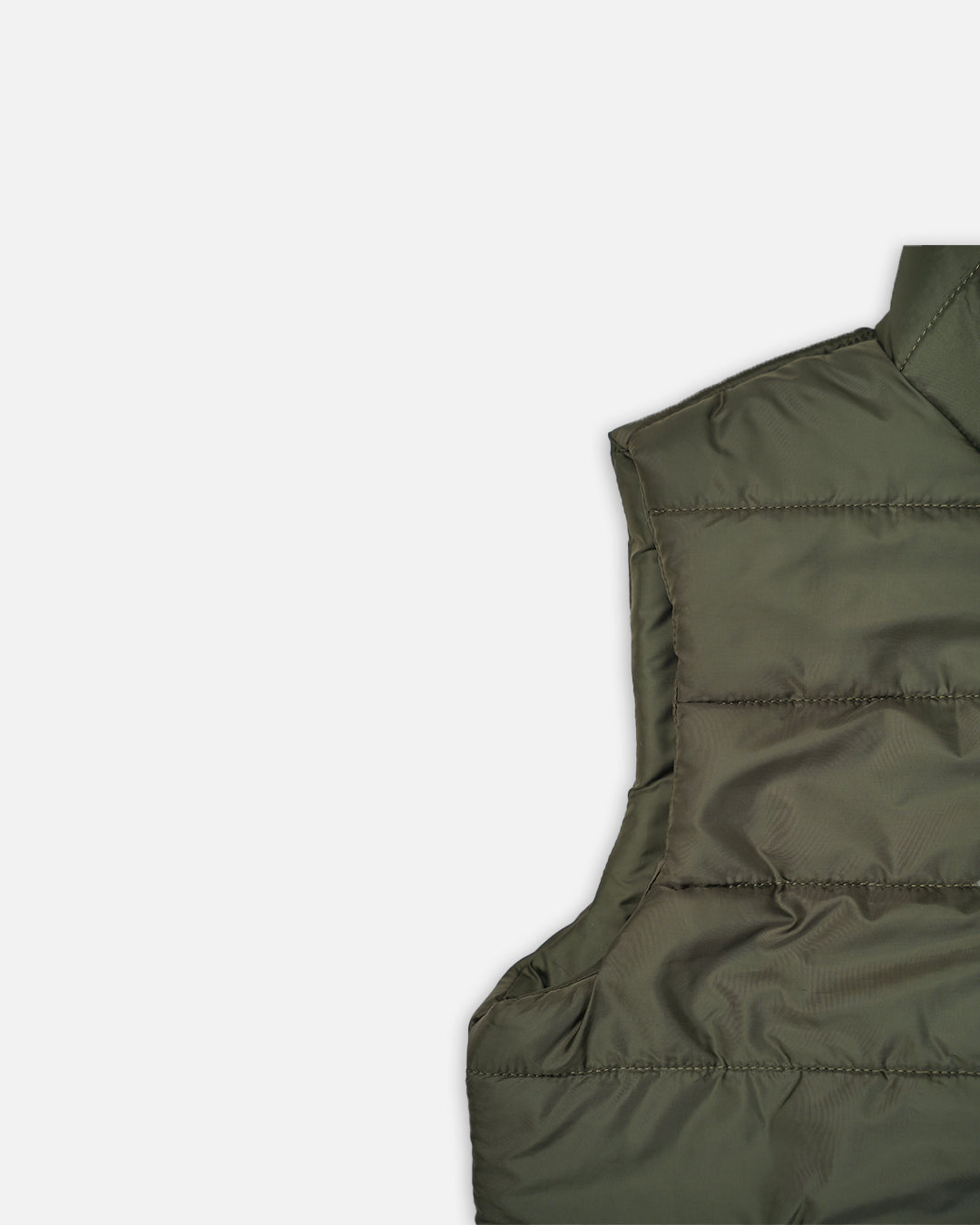 Zelig Branded Men’s Olive Quilted Puffer Vest – Winter Premium Sleeveless Jacket MWJ-11