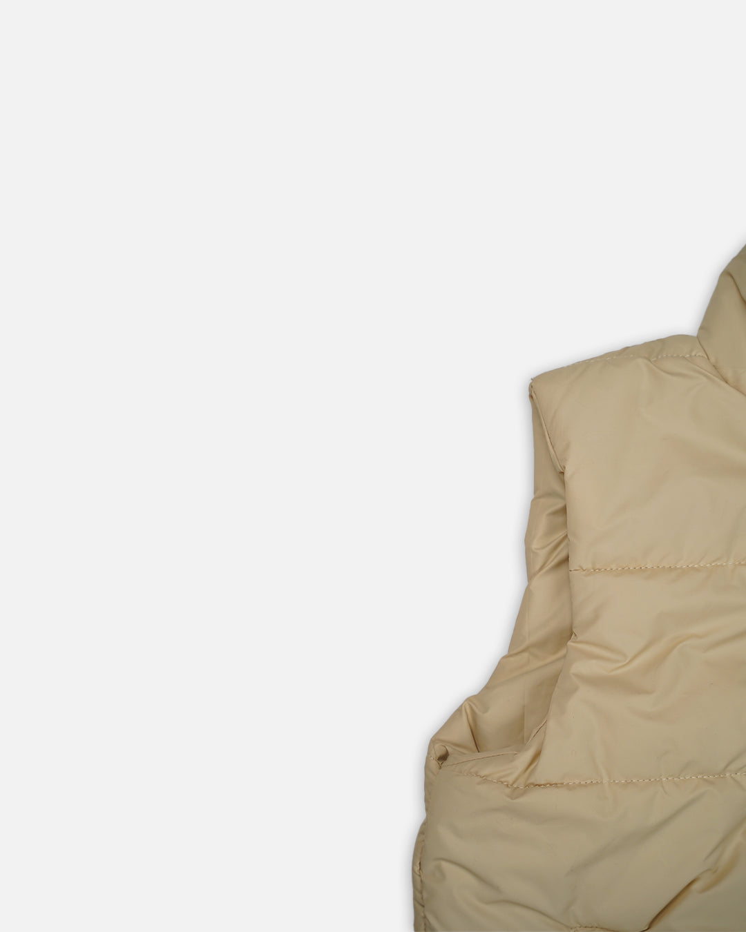 Zelig Branded Men’s Beige Quilted Puffer Vest – Winter Premium Sleeveless Jacket MWJ-12