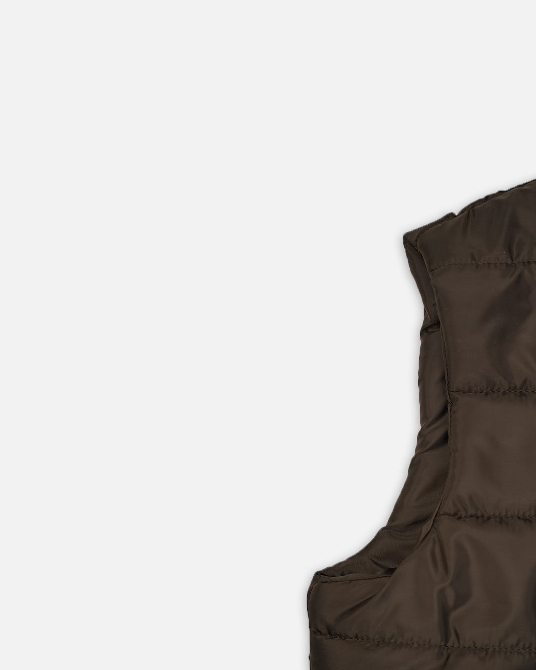 Zelig Branded Men’s Brown Quilted Puffer Vest – Winter Premium Sleeveless Jacket MWJ-13