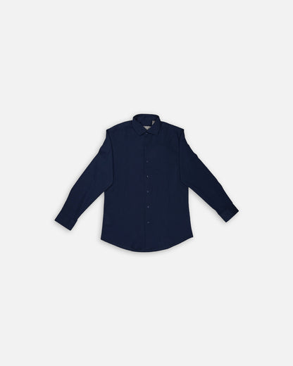 Michael Krs Branded Men’s Solid Navy Blue Formal Shirt MFS-21