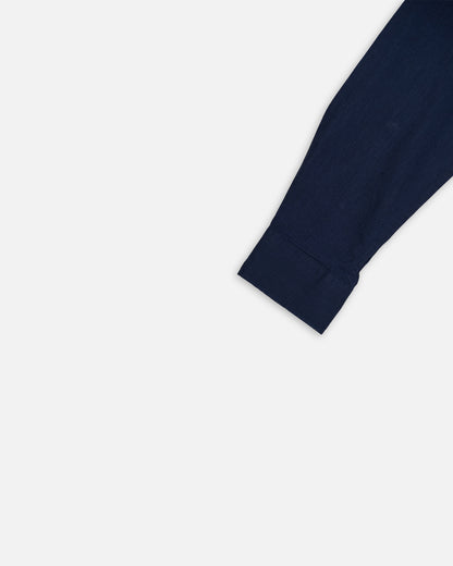 Michael Krs Branded Men’s Solid Navy Blue Formal Shirt MFS-21