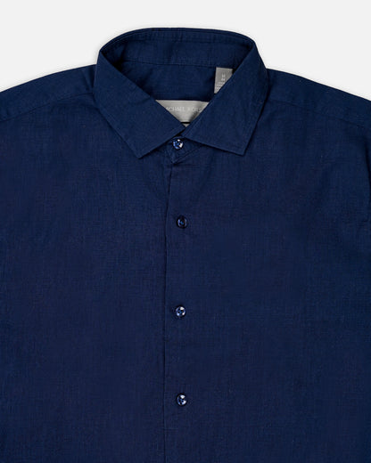 Michael Krs Branded Men’s Solid Navy Blue Formal Shirt MFS-21