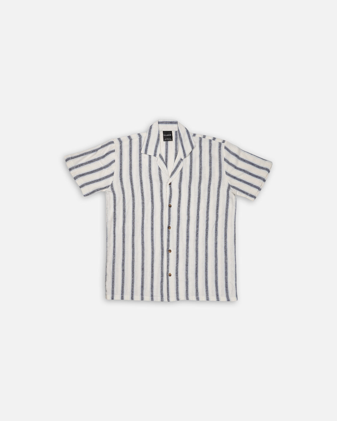 PullNBear Branded Men’s Ivory Blue Stripe Button-Down Shirt MCS-28