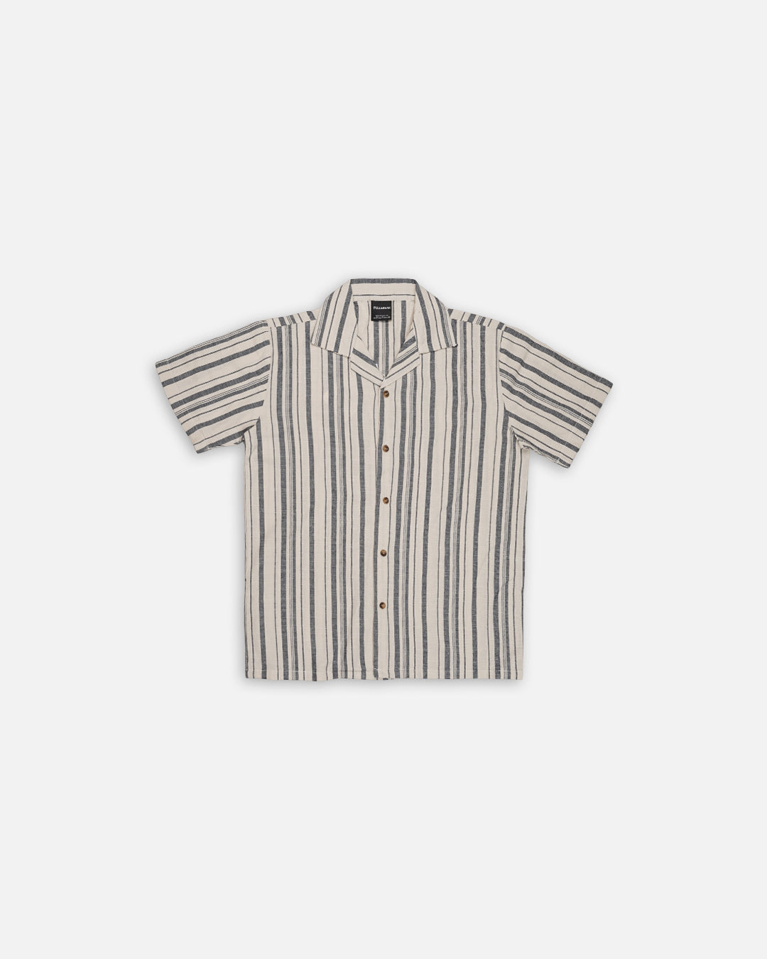 PullNBear Branded Men’s Sandstone Grey Stripe Button-Down Shirt MCS-29