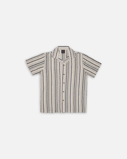 PullNBear Branded Men’s Sandstone Grey Stripe Button-Down Shirt MCS-29