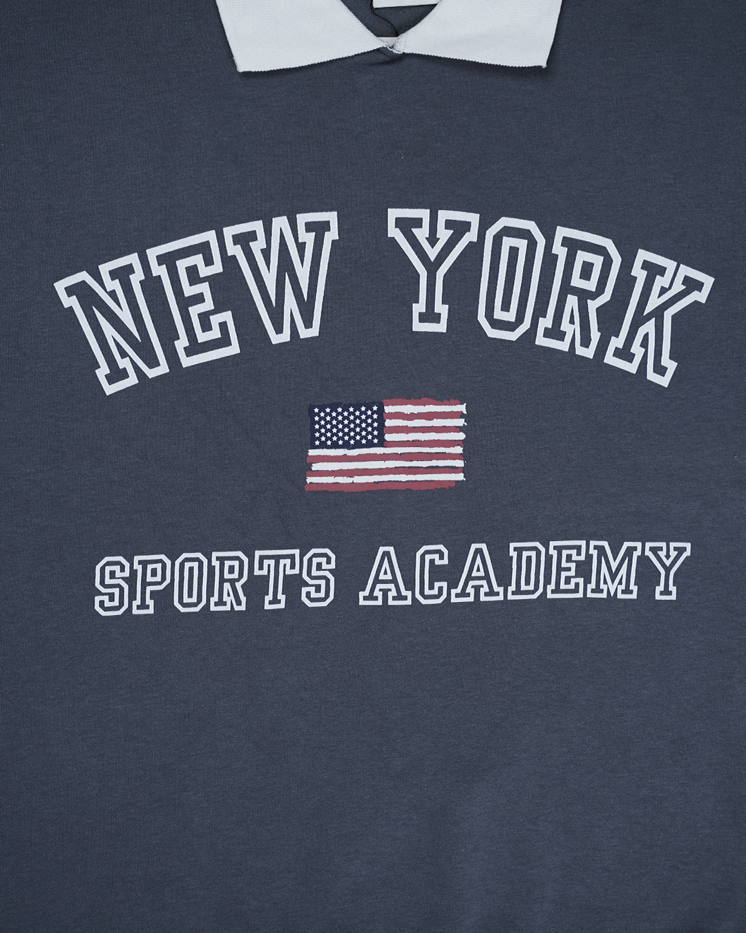 PullNBear Women’s New York Sports Academy Collar Sweatshirt – Navy Blue WSWT-01