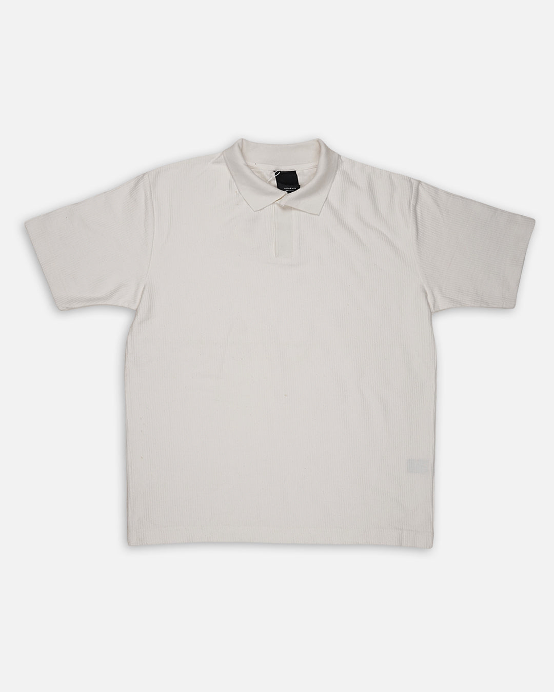 Branded Winter Men's Cream Textured Knit Polo Shirt MPT-70