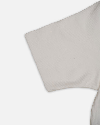 Branded Winter Men's Cream Textured Knit Polo Shirt MPT-70