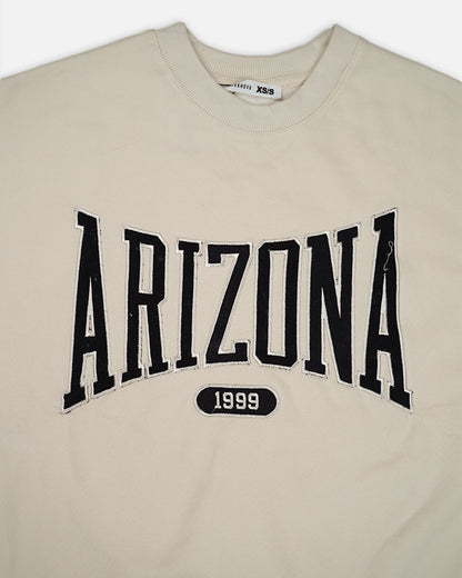 Teranovy Branded Women's Oversized Sweatshirt – Beige WSWT-03