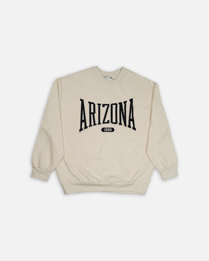 Teranovy Branded Women's Oversized Sweatshirt – Beige WSWT-03