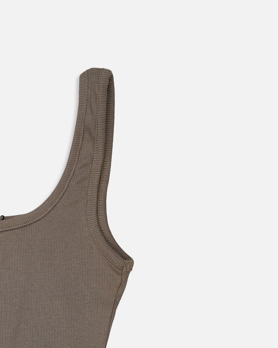 BOOH Branded Women’s Soft Ribbed Basic Crop Top– Brown WTT-04