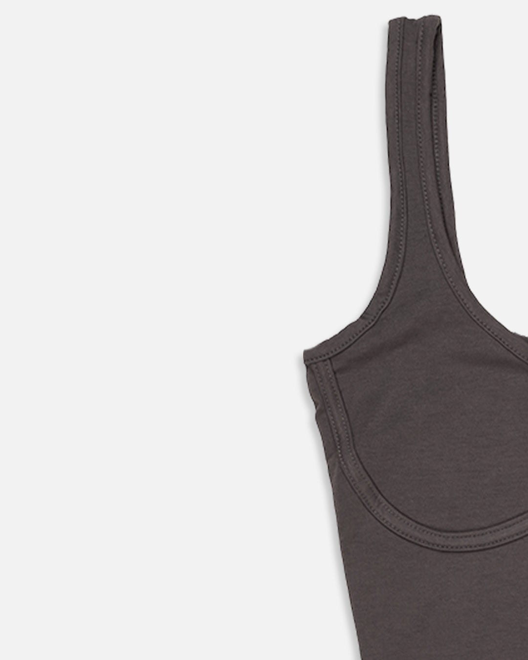 BOOH Branded Women’s Contour Seam Cropped Tank Top– Charcoal WTT-01