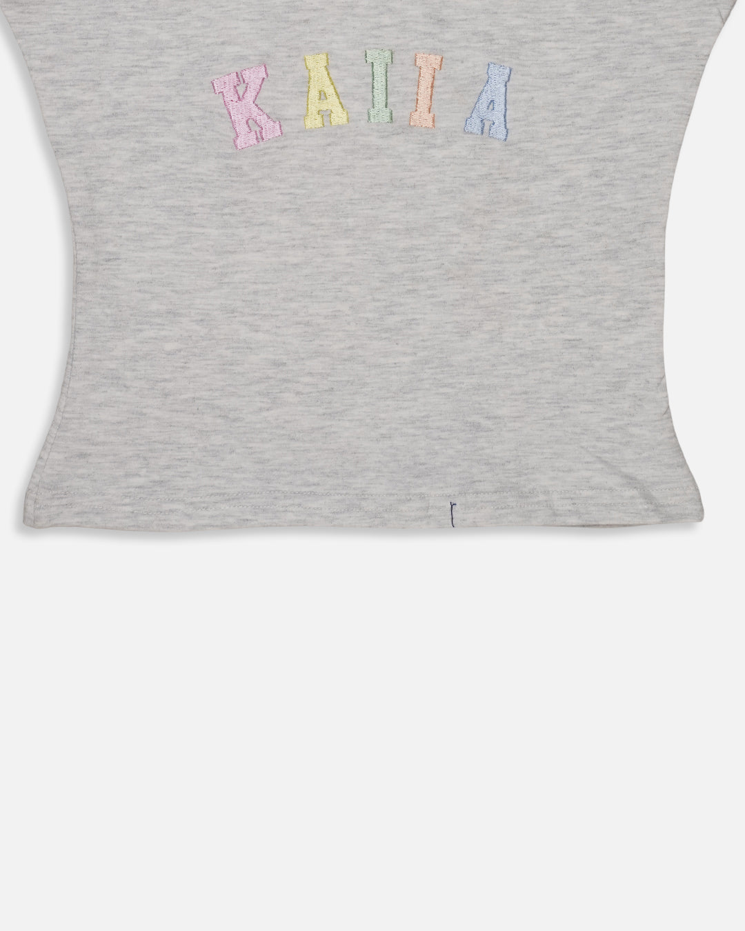 Branded Pastel Embroidered Tank Top – Grey WTT-02
