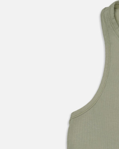 BOOH Branded Women’s Ribbed Tank Top – Sage Green WTT-06