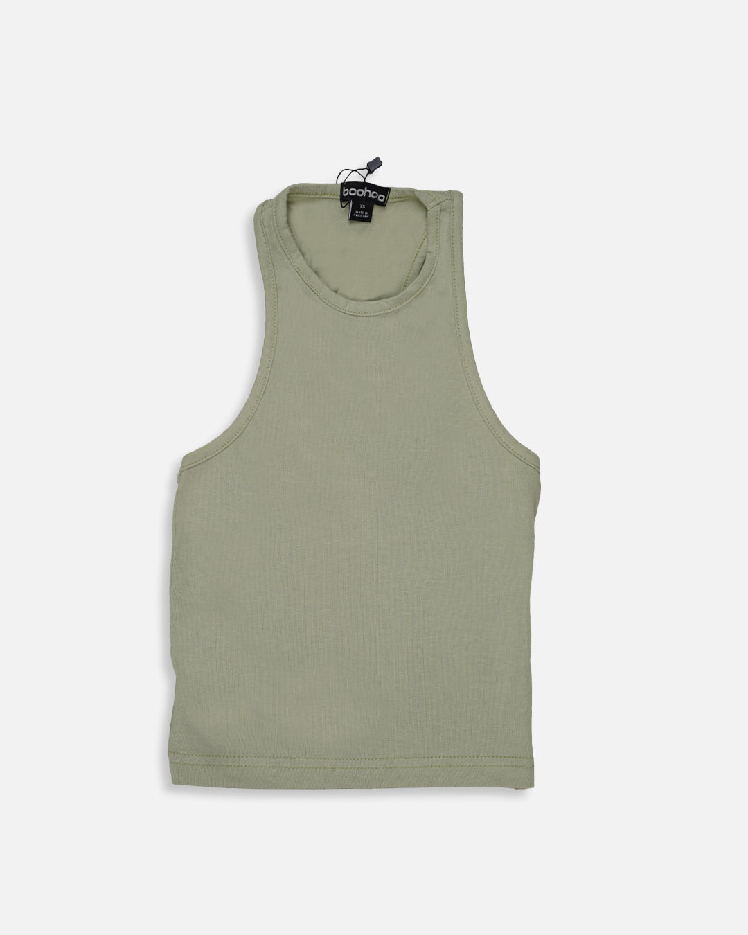 BOOH Branded Women’s Ribbed Tank Top – Sage Green WTT-06