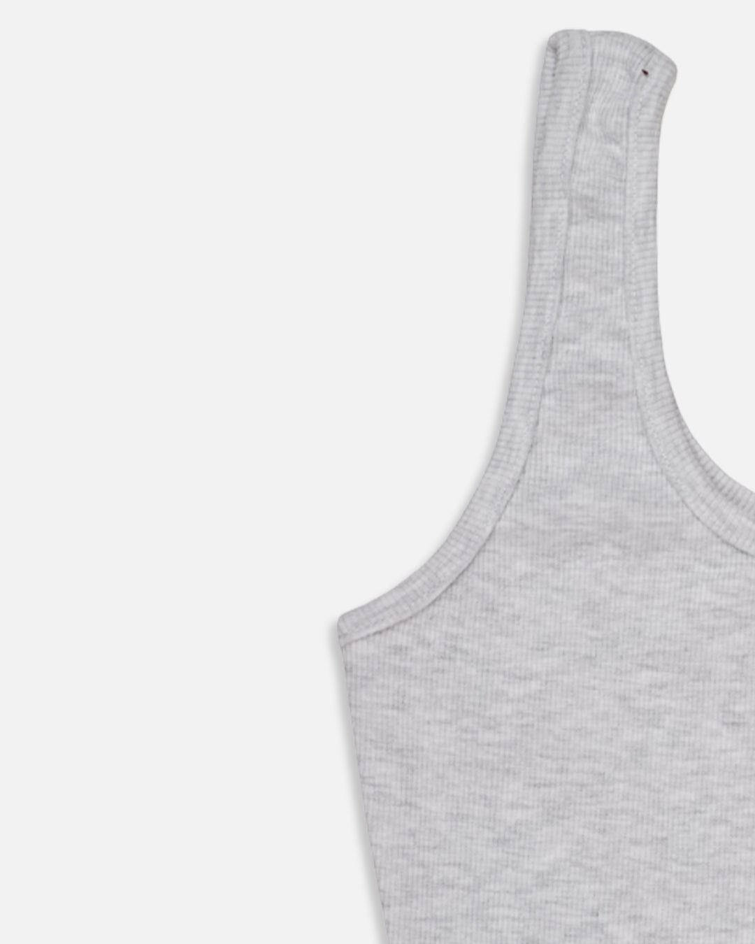 BOOH Branded Women’s Soft Ribbed Basic Crop Top– Light Grey WTT-05