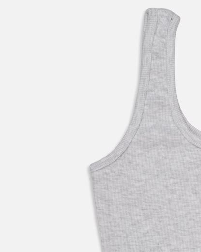 BOOH Branded Women’s Soft Ribbed Basic Crop Top– Light Grey WTT-05