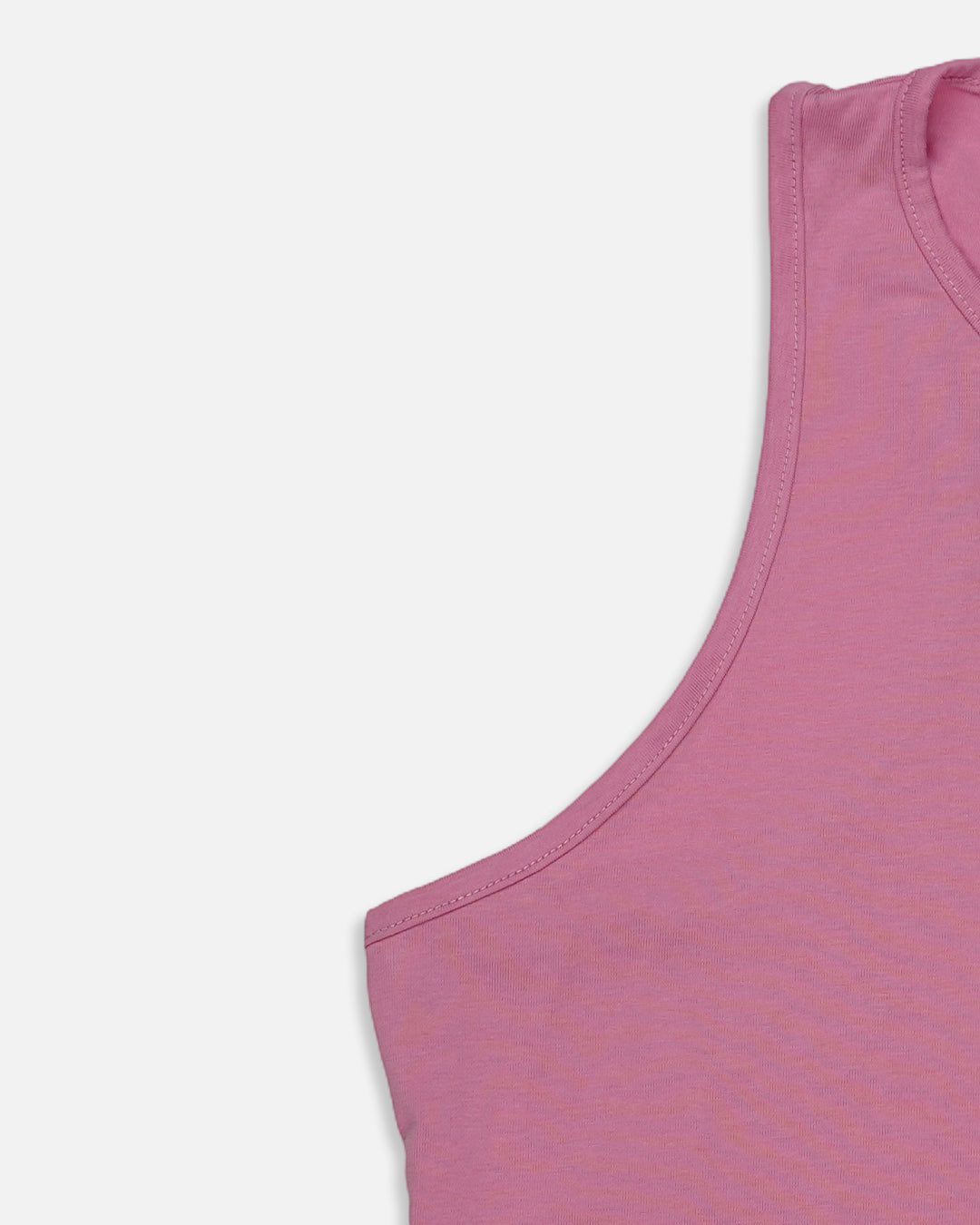 BOOH Branded Women’s Ribbed High-Neck Crop Tank – Soft Pink WTT-10