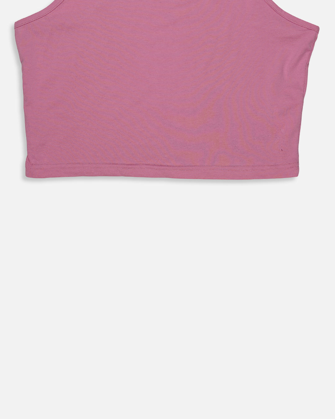 BOOH Branded Women’s Ribbed High-Neck Crop Tank – Soft Pink WTT-10