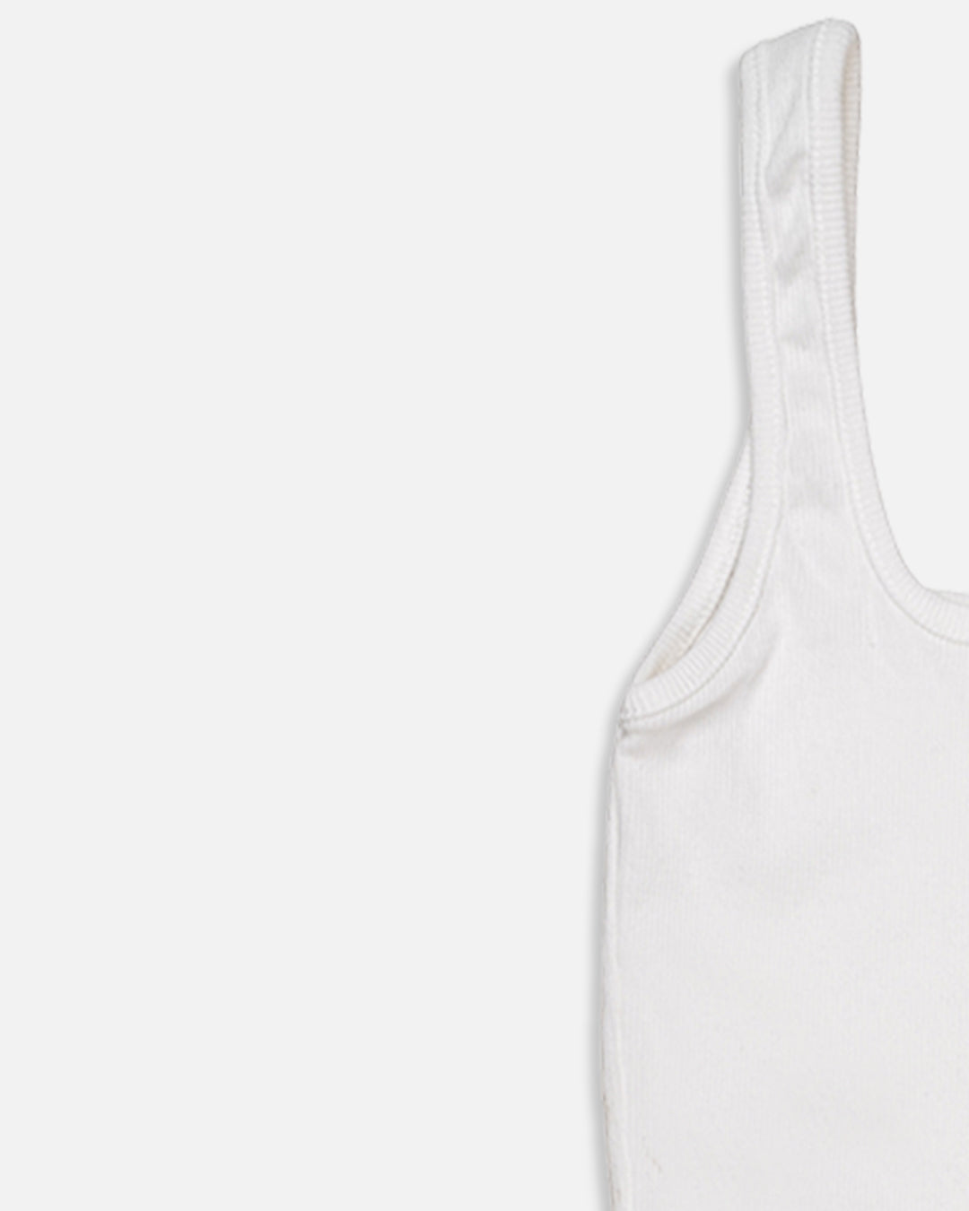 BOOH Women’s White Ribbed Button Tank Top Branded  WTT-11