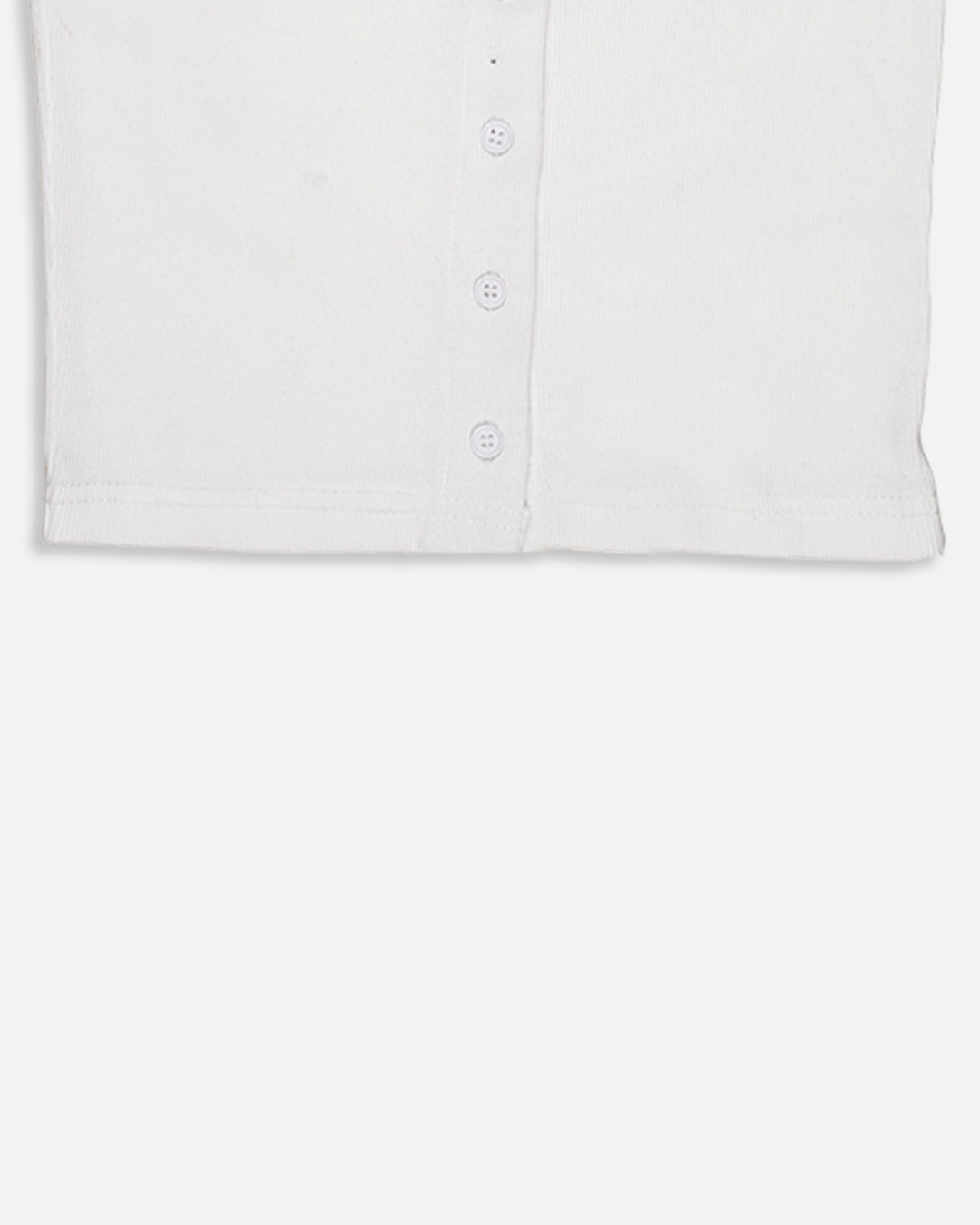 BOOH Women’s White Ribbed Button Tank Top Branded  WTT-11