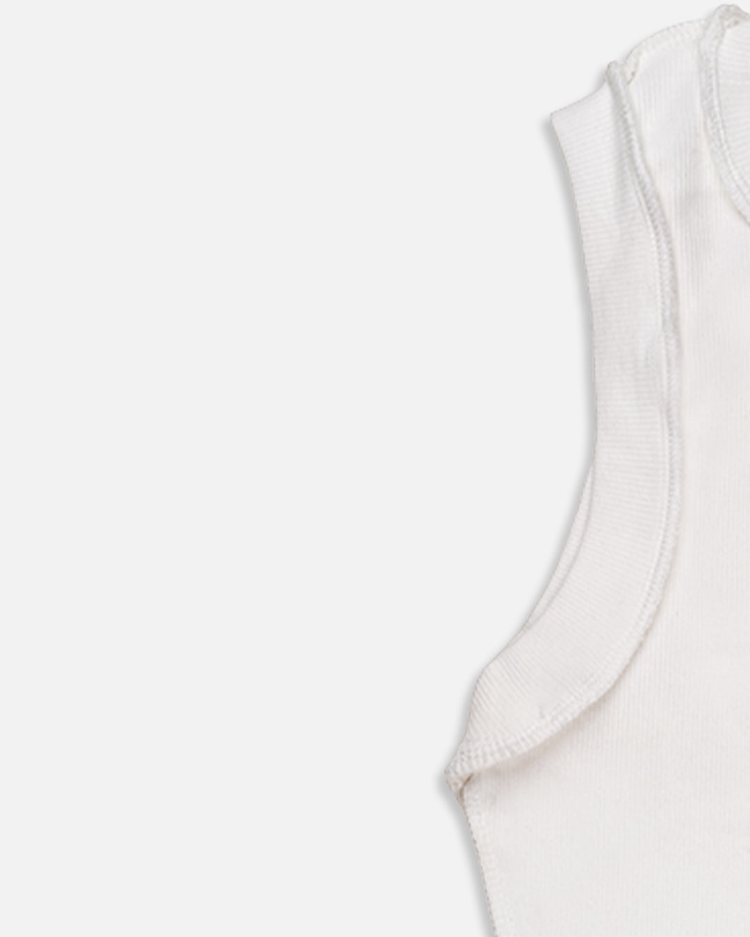 BOOH Branded Women’s Ribbed Tank Top – White WTT-07