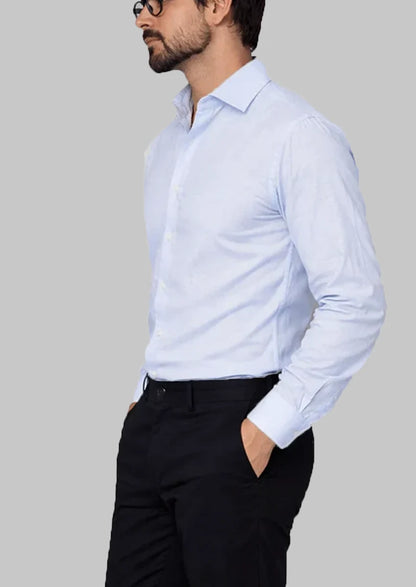 Michael Krs Branded Men's Formal Shirt - Light Blue MFS-27