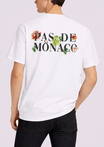 Pas Monaco Branded Men's White Drop Shoulder Tee MT-22