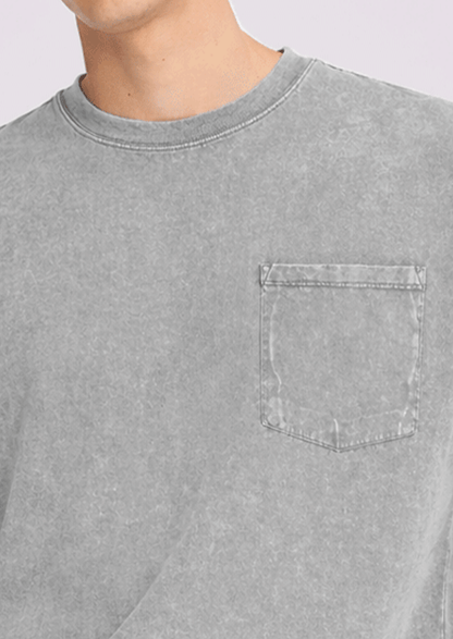 ARIZON Branded Men's Charcoal Vintage Pocket Tee MT-26
